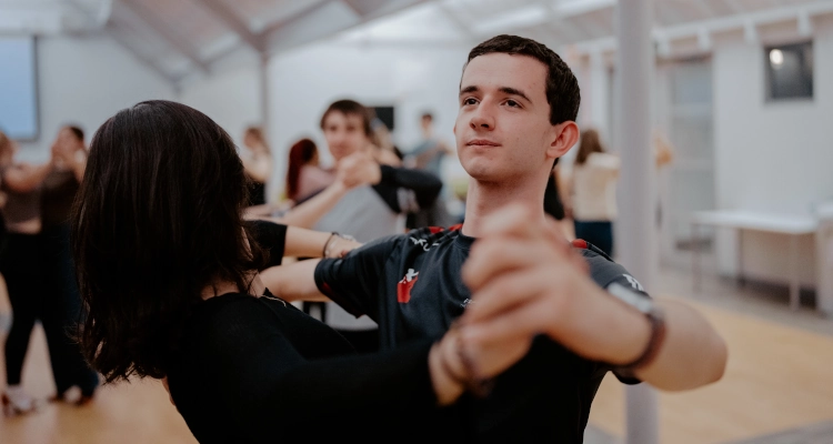 Tom Ryan dancing with his partner