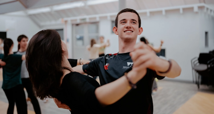 Tom Ryan dancing with his partner