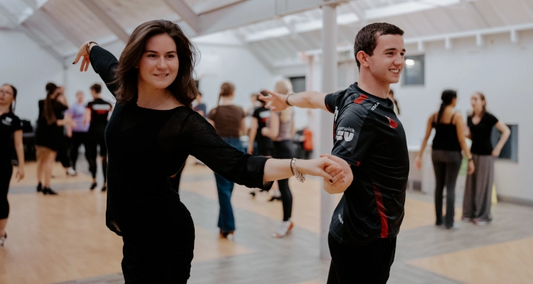 Tom Ryan dancing with his partner