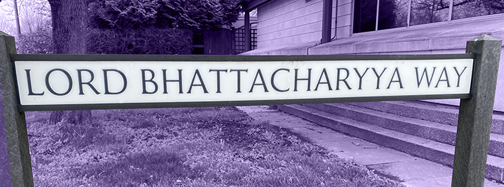Lord Bhattacharyya Way road sign 