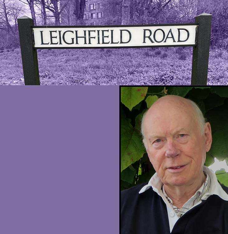Leighfield Road sign and Sir John Leighfield