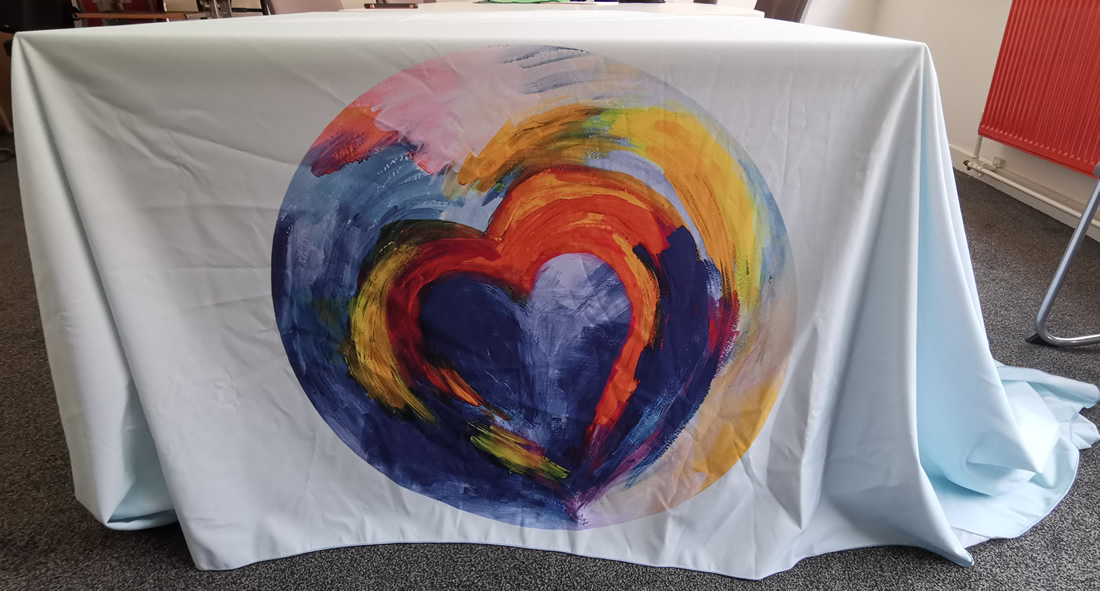 heart shaped image for chaplaincy cloth