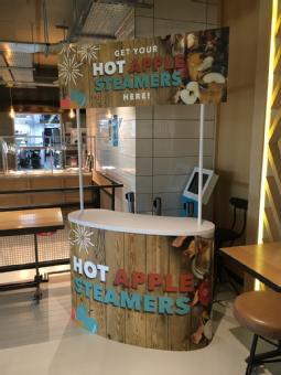 large format stand for hot apple steamers