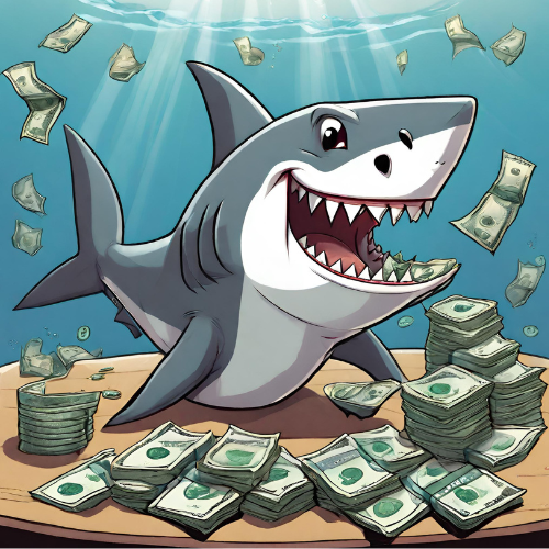 Loan shark counting its money
