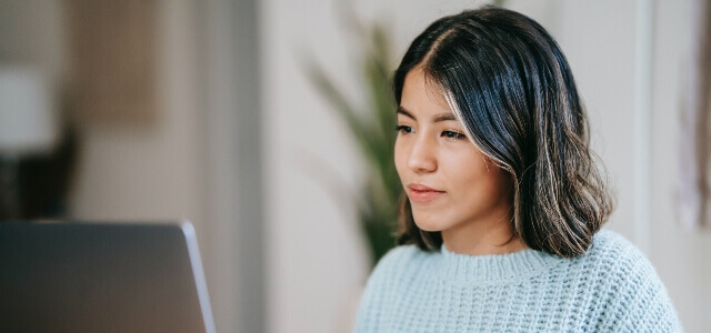 Student at the computer