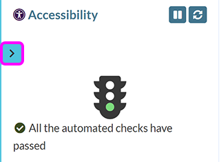 The full-size Components Editor accessibility pane, with the 'Collapse sidebar' button highlighted