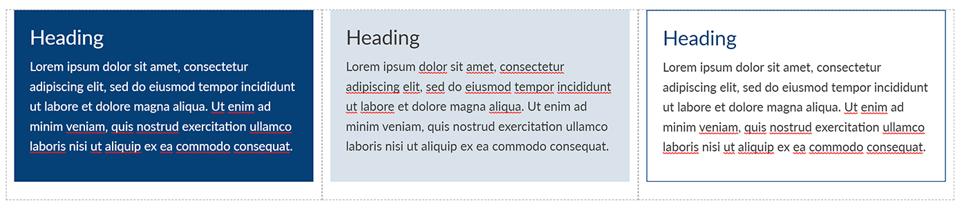 A block layout component containing placeholder content