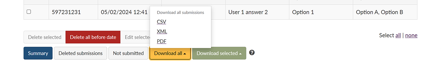 The 'Download all' button and file options
