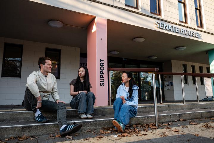 Students outside Senate House