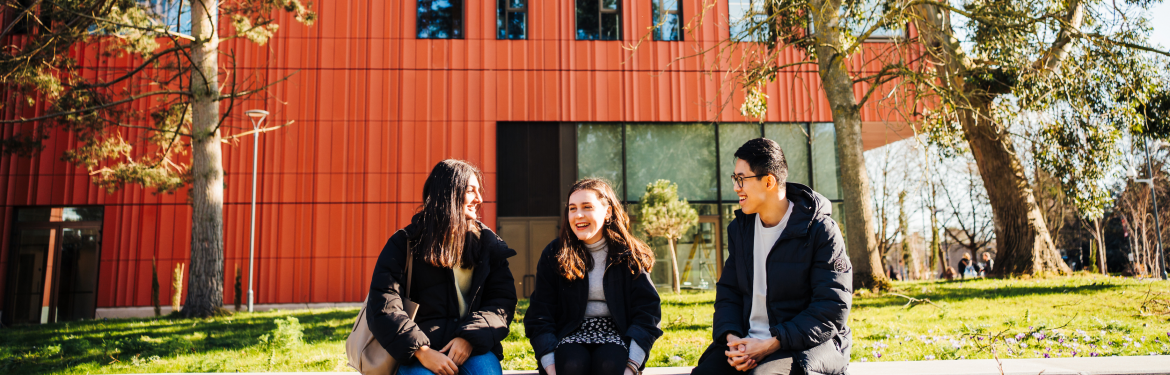 students outside the FAB