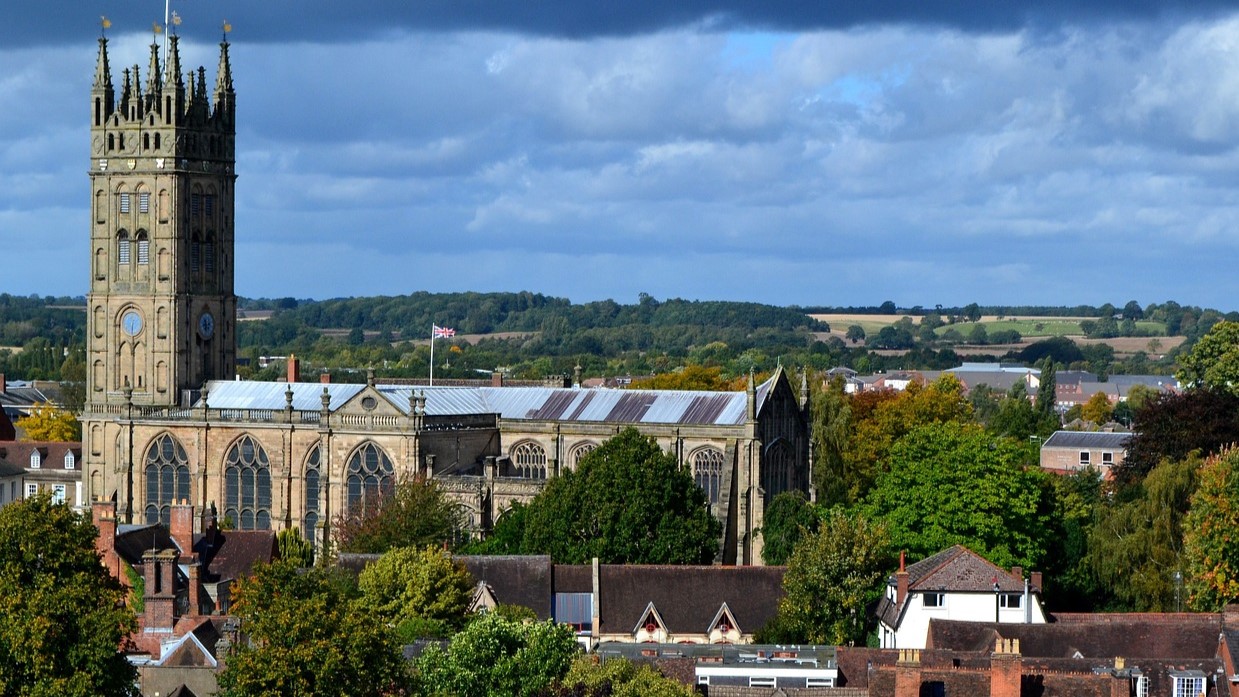 St Marys church and residential area