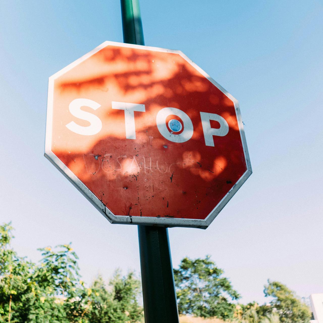 Image of a red stop sign
