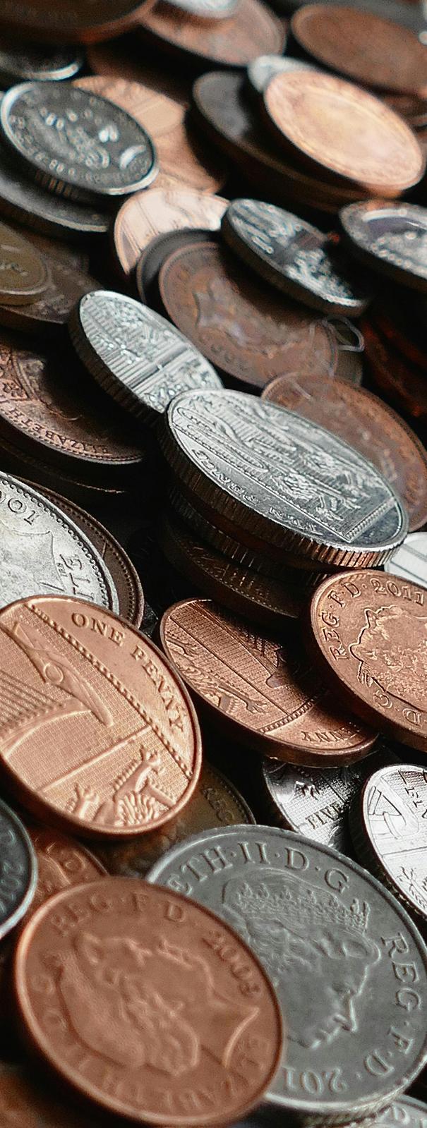 Image of a large collection of coins and pennies