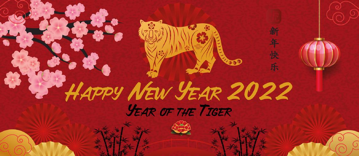 Graphical representation of Lunar New Year 2022 - Chinese Year of the Tiger