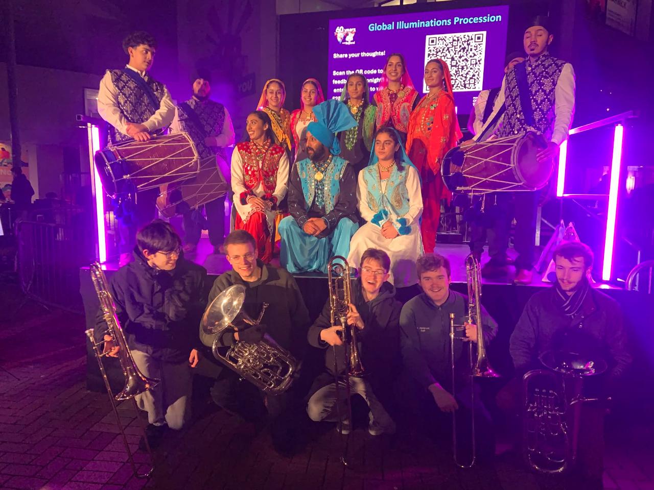 Brass Soc and Bhangra Soc at Global Illuminations 2025