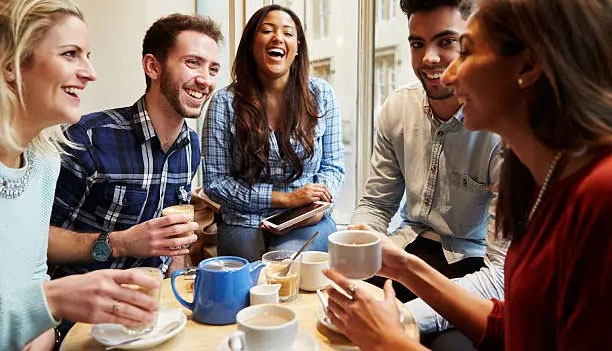 Students enjoying Lunch together
