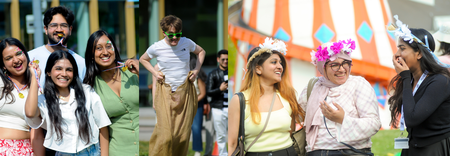 Students enjoying the May Day festivities