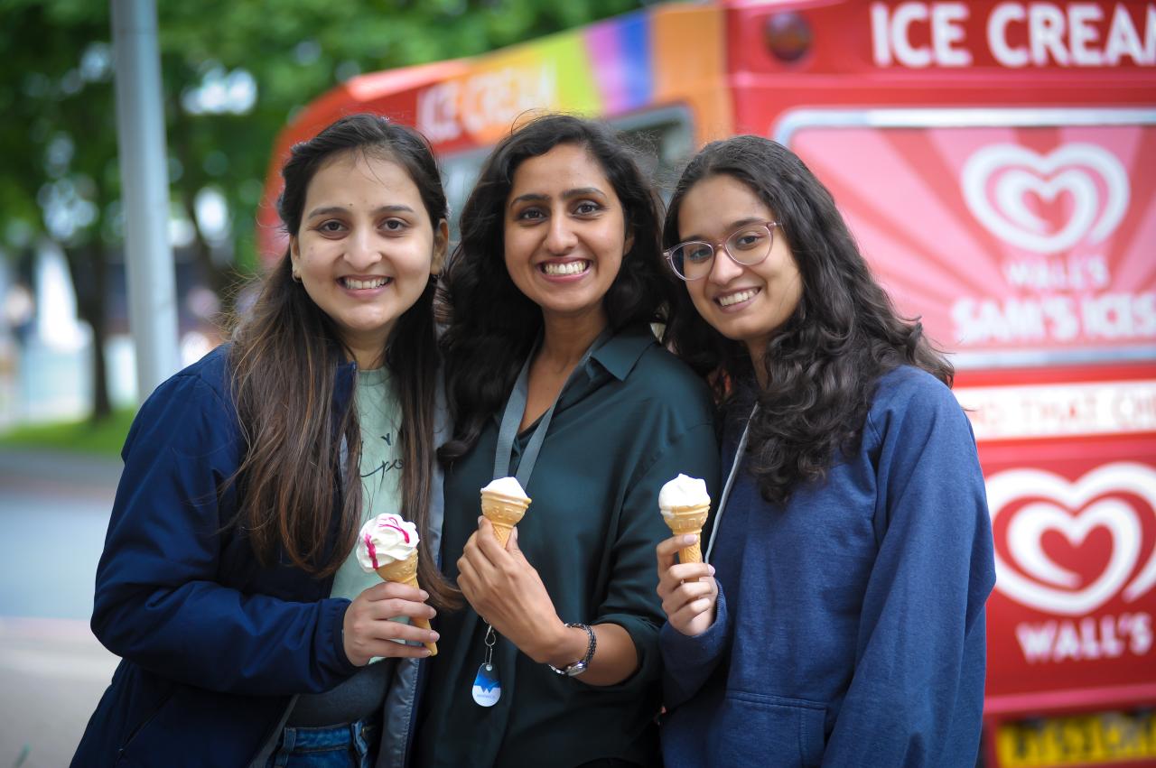 Students enjoying an Ice-Cream with Together at Warwick