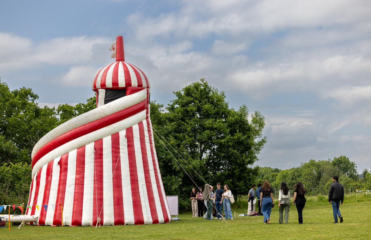 Inflatable Helter-Skelter at the Picnic Playground in 2025