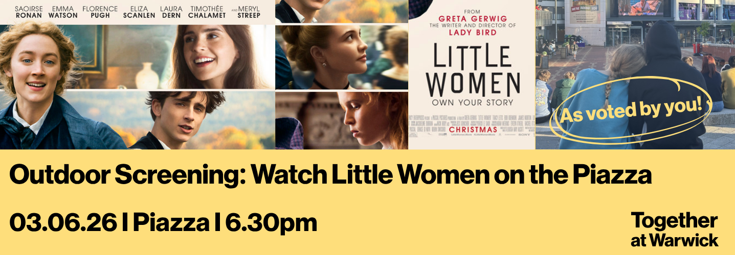 Outdoor Screening: Watch Little Women on the Piazza, as voted by you. 03.06.26, PIazza, 6.30pm