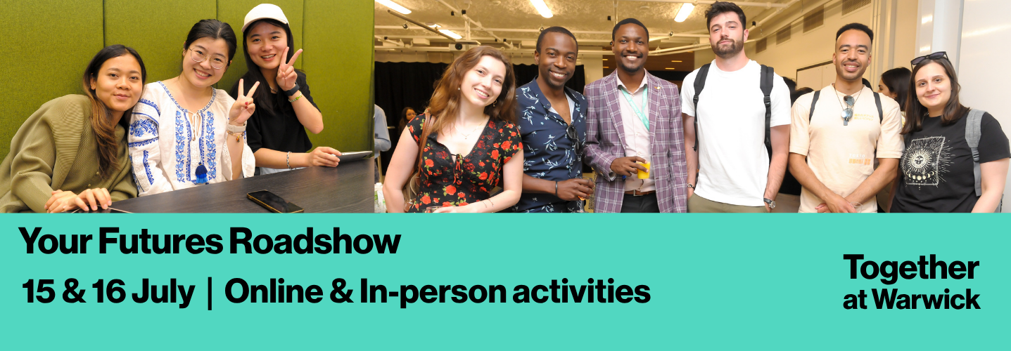 Your Futures Roadshow, 15 & 16 July, online & in person activities.
