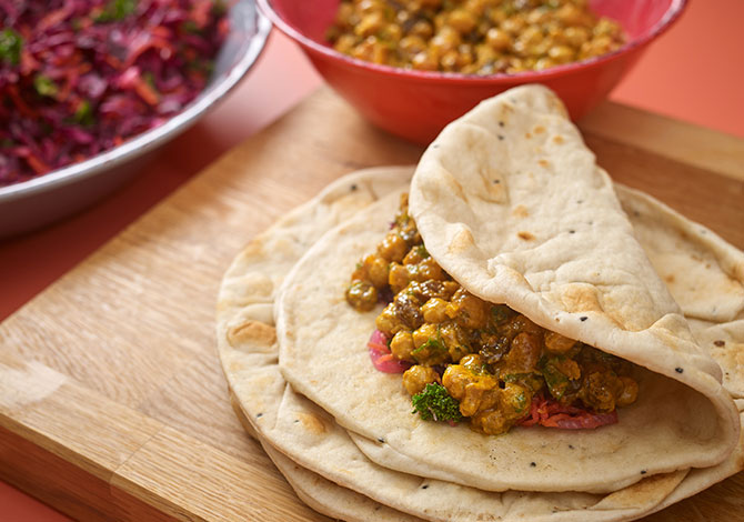 Coronation Chickpea Flatbread