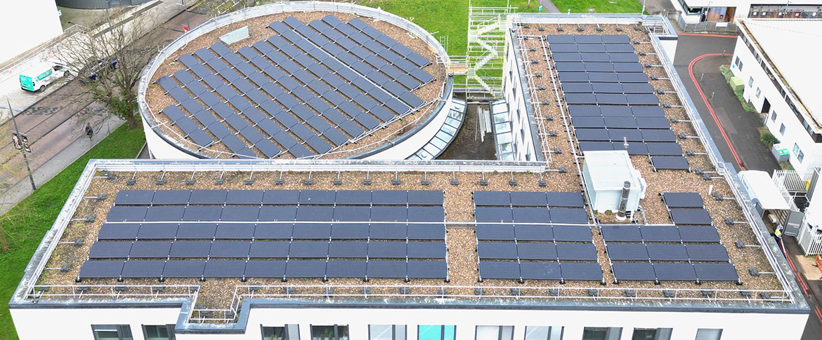 Solar panels on a roof top