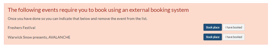 External Bookings