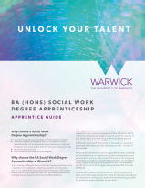 Social work apprentice flier