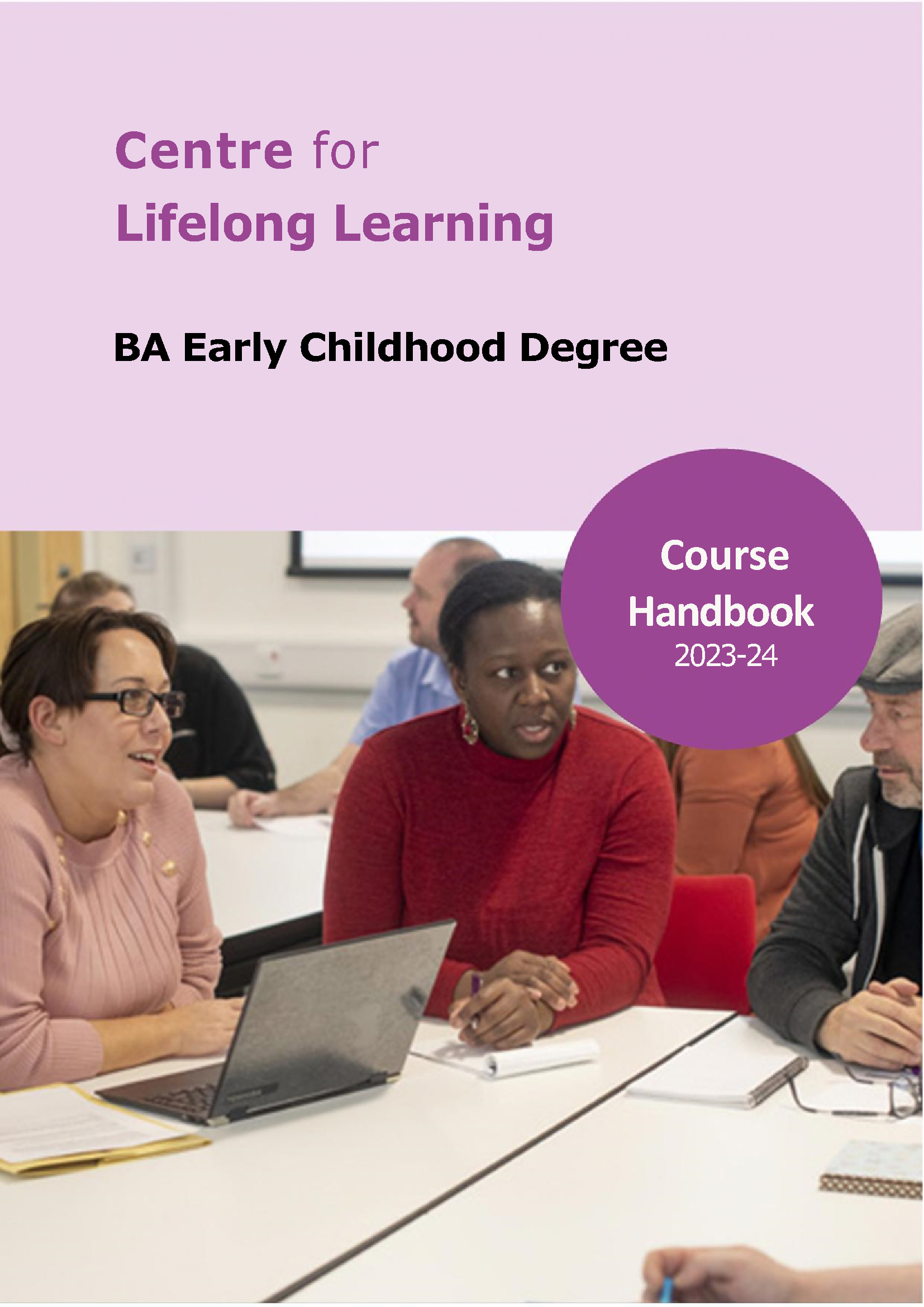 BA Early Childhood Degree Handbook, Front Cover