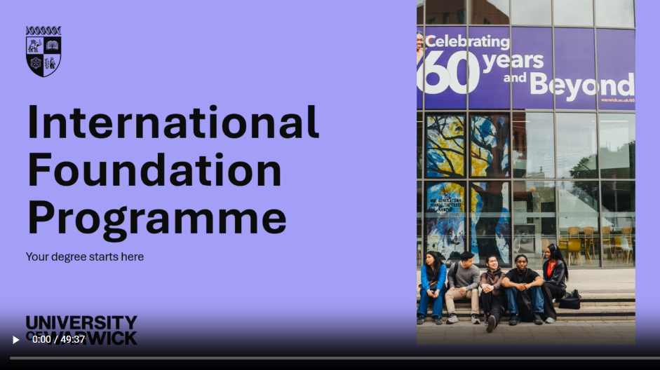 Screen shot of presentation front page