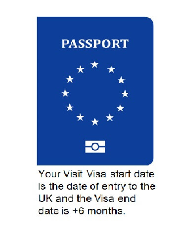 A sample image of an EU Visit Visa