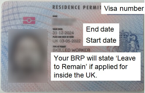 Sample image of a Skilled Worker Visa