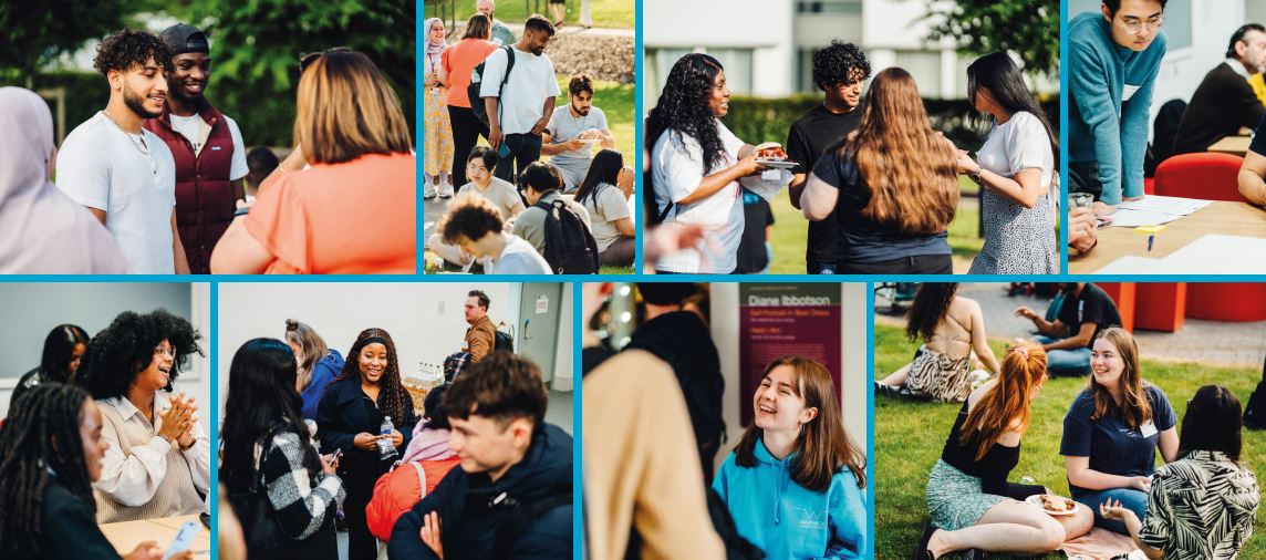 Collage of images of students