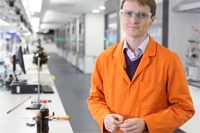 Nick Barker posed photo in a lab