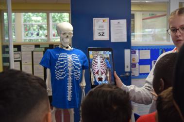 Using a Curiscope virtual T-shirt to learn about the human anatomy