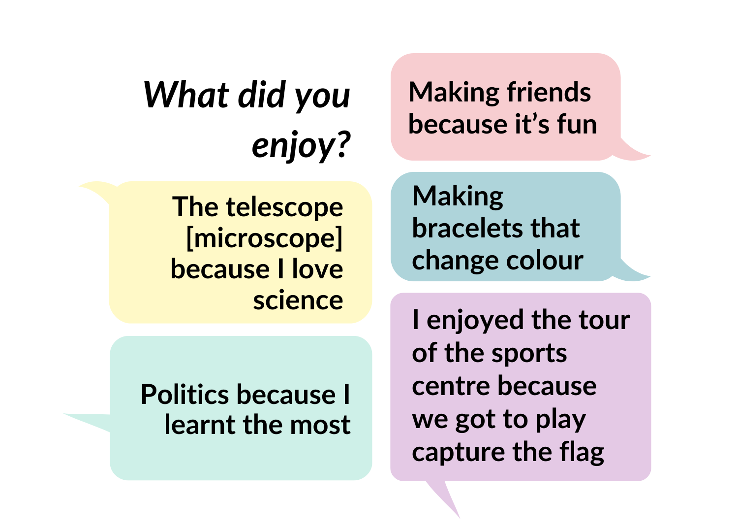 Pupil Voice - what did you enjoy?