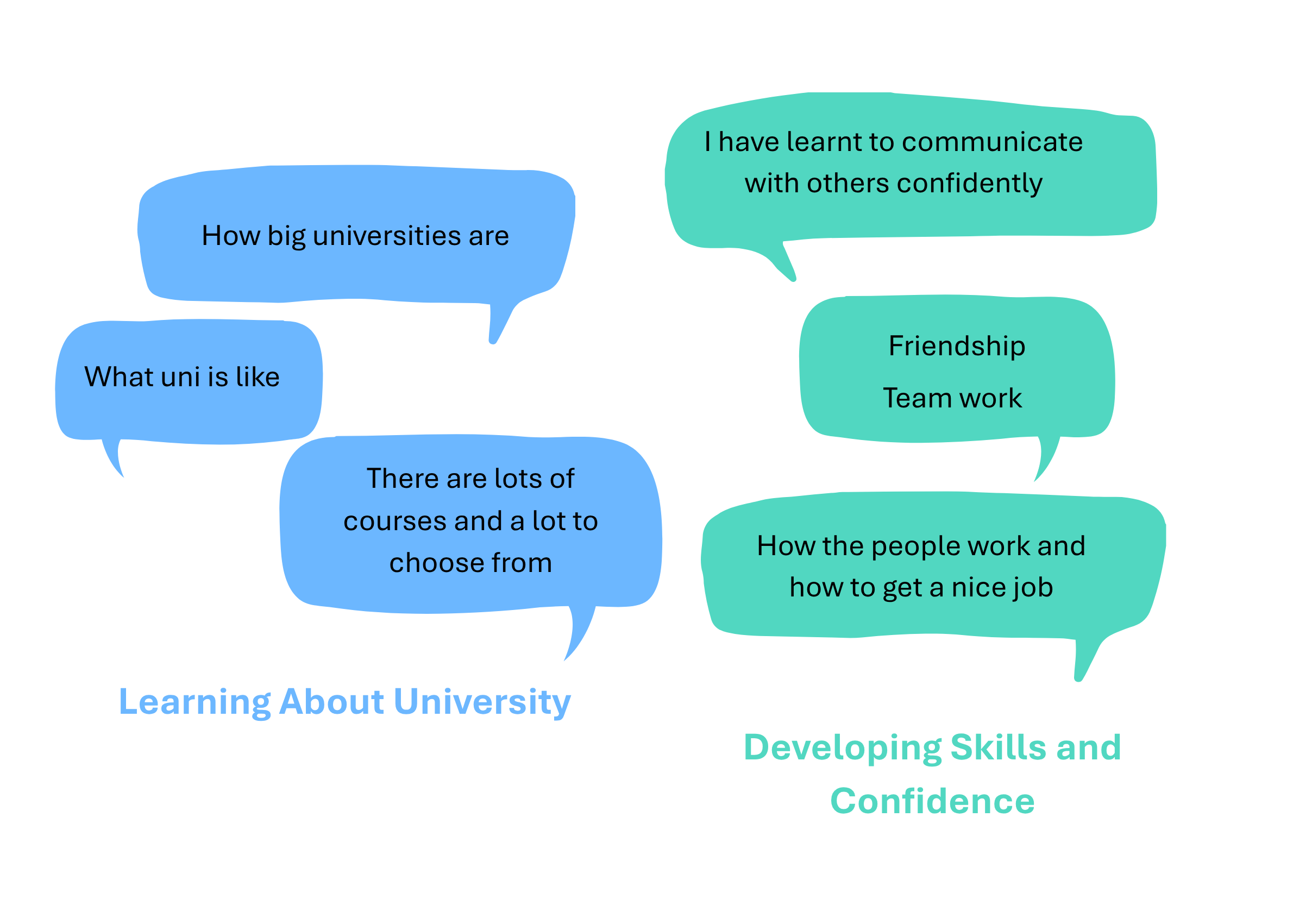 What pupils learned about university and the skills they developed