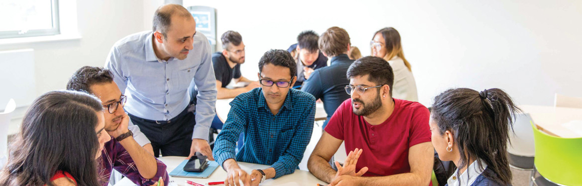 This image shows a classroom of students