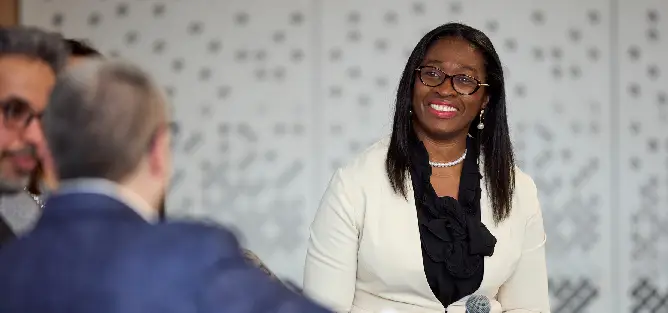 Doctor of Business Administration researchers talking
