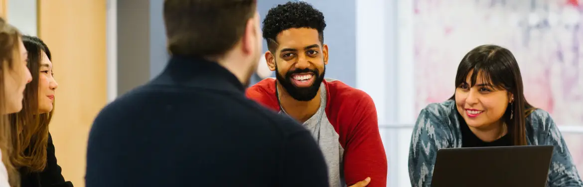 MBA - Part-time MBA London Accelerator students talking
