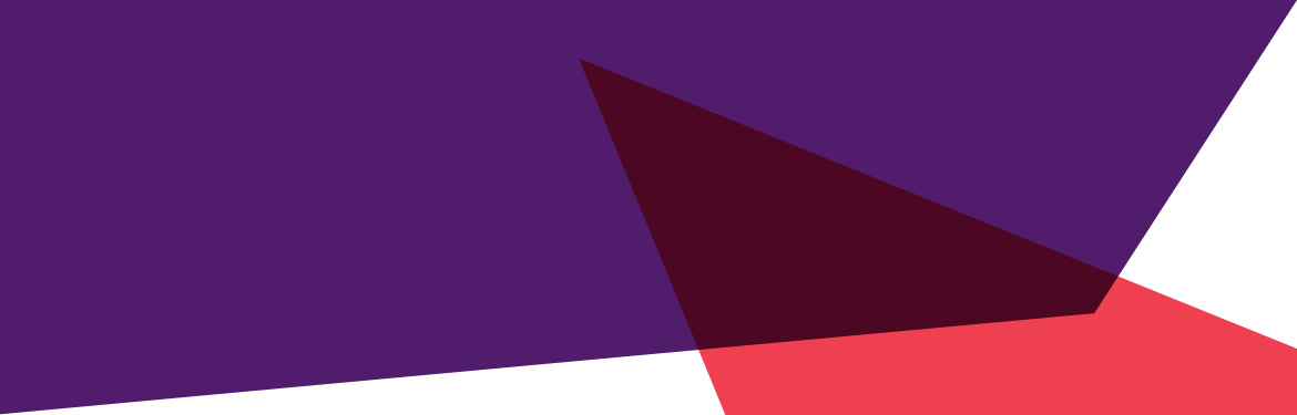 Postgraduate study homepage banner - abstract vector triangles in red and purple