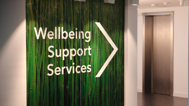 Wellbeing support signage