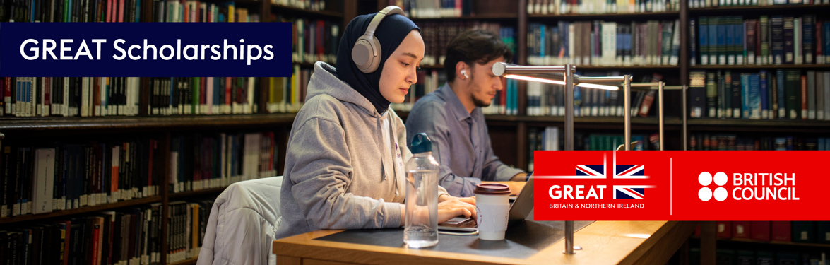 Student studying in the library