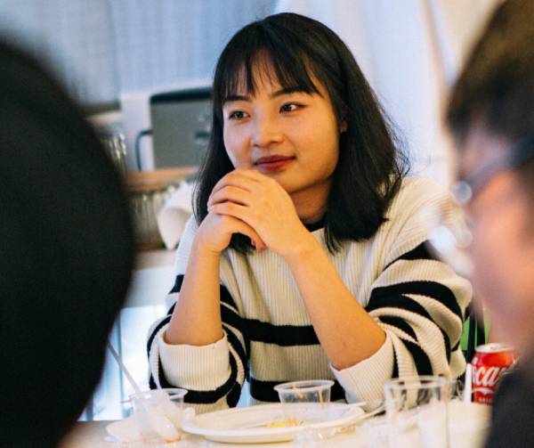 Female student smiling