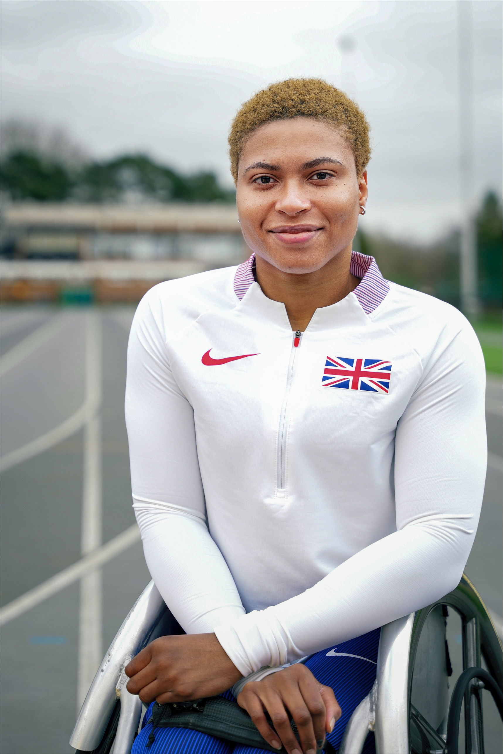 Image of Kare Adenegan in her Great Britain Olympic training t-shirt