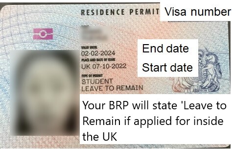 Leave to Remain BRP