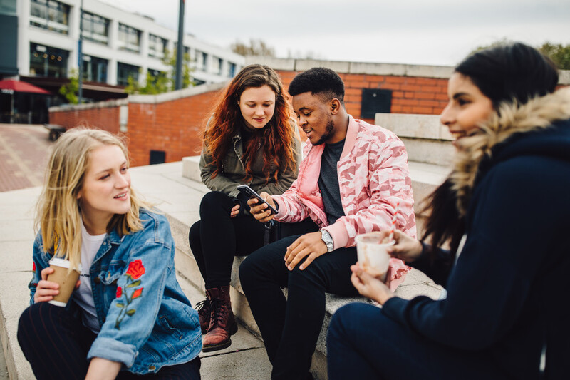 Students in conversation