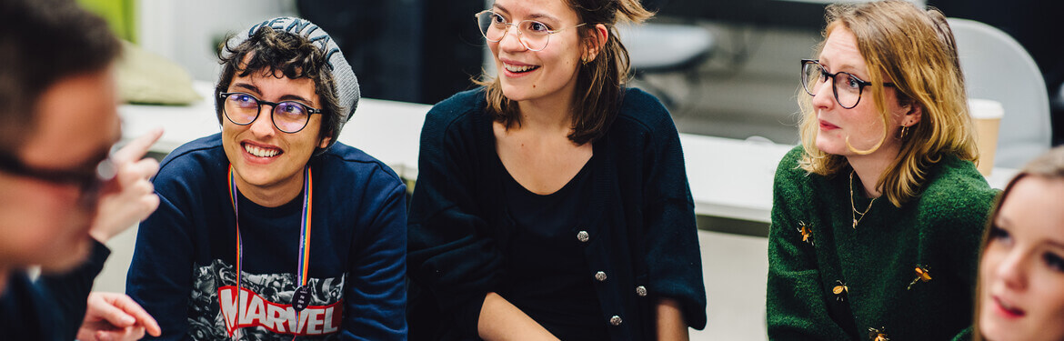 Modern Languages students in discussion at the University of Warwick.