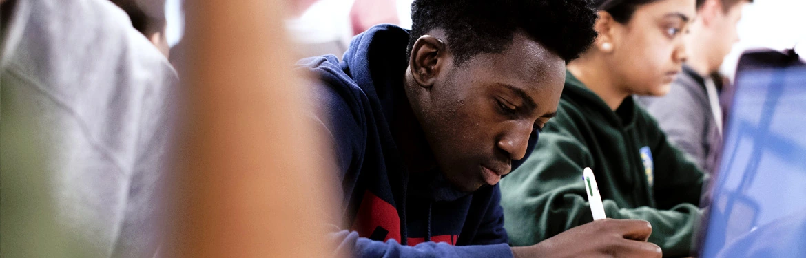 Engineering student in class at University of Warwick